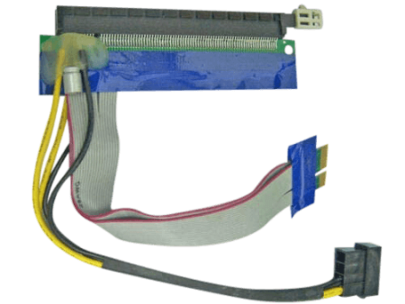 15cm PCI-Express Cable X1 to X16 Riser Card Extender with 4 Cable Molex Power Fashion