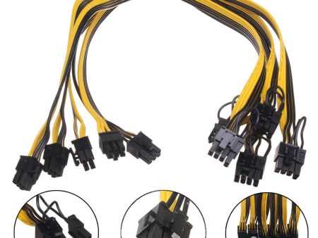 6pin to Dual 8pin (6+2pin) VGA PCIE Splitter Cable (5 Cables) Online Hot Sale