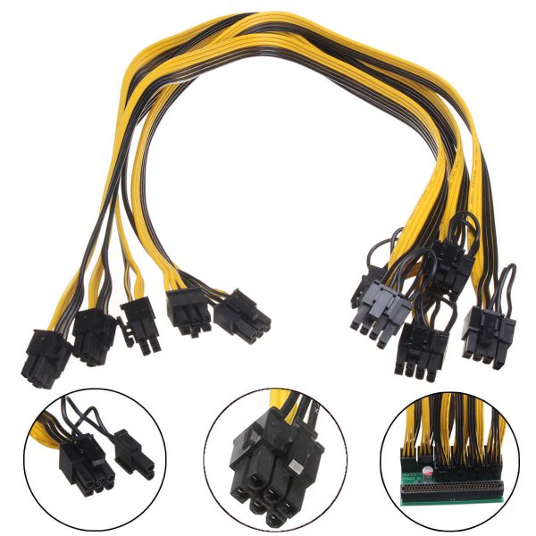 6pin to Dual 8pin (6+2pin) VGA PCIE Splitter Cable (5 Cables) Online Hot Sale