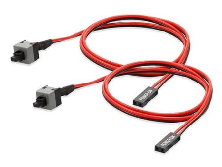 2-Pin PC Power on off or Restart Switch Cable 45cm (2 Pack) Online now